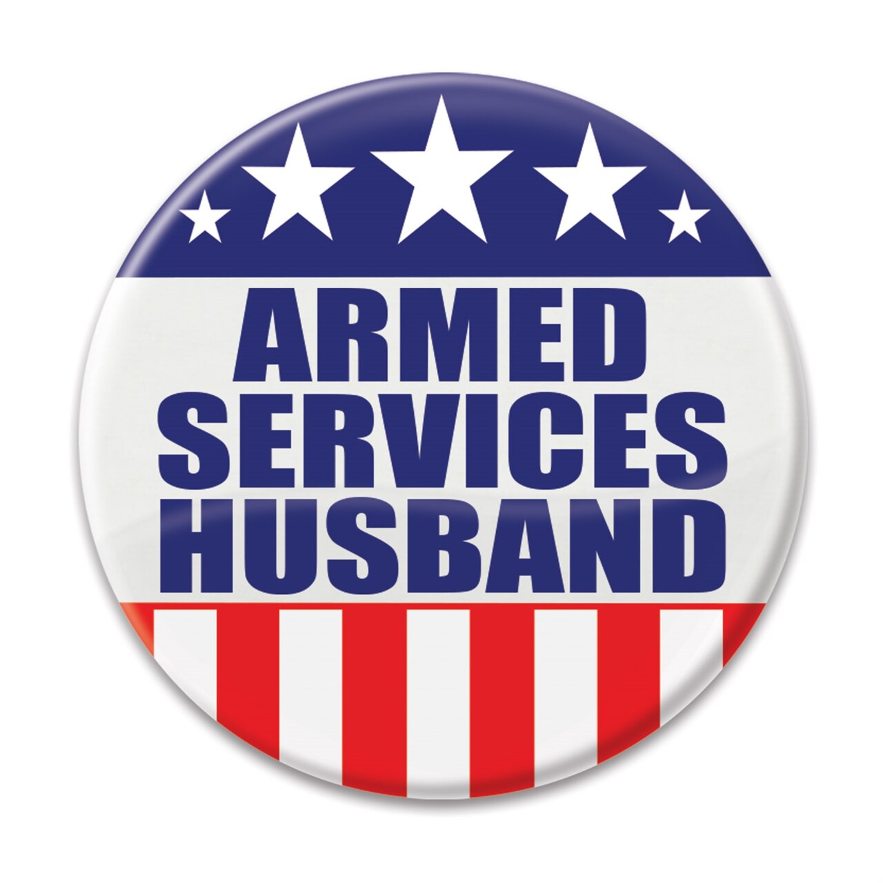 Armed Services Husband Button, (Pack of 6)